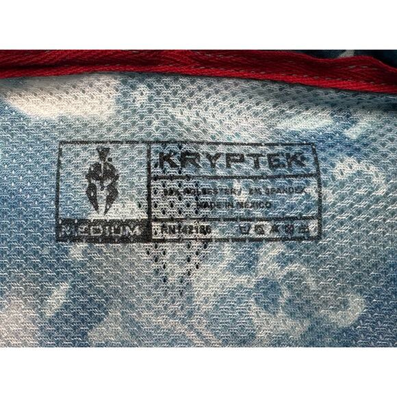 Kryptek Men's Long Sleeve Blue Vented "Shiner" Button Up Fishing Shirt - Size M - Picture 6 of 6